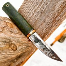 Нож ЯКУТ ШЕЙНЫЙ карельская берёза (сталь D2)