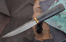 Нож ЯКУТ БОЛЬШОЙ (Сталь K340), карельская берёза