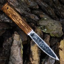 Нож ЯКУТ РЫБКА (Сталь K340), карельская берёза