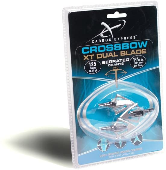 Наконечники для стрел XT Dual Blade Serrated 125grn 3шт