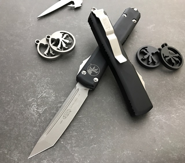 Нож Microtech Ultratech Apocalyptic 123-10AP с автоматическим открытием/закрытием клинка.