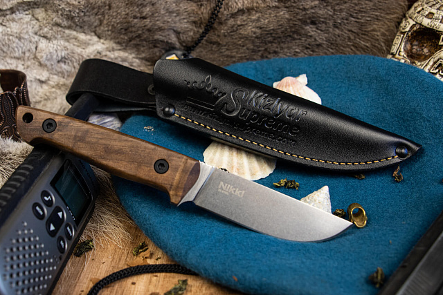 Нож Kizlyar Supreme Nikki D-2 StoneWash Whalnut Орех