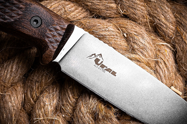 Туристический нож Kizlyar Supreme Ural AUS-8 StoneWash Орех