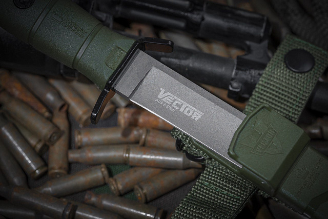 Тактический нож Kizlyar Supreme Vector AUS-8 TacWash Олива