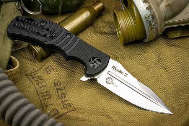 Складной нож Kizlyar Supreme BLOKE Z D2 STONEWASH
