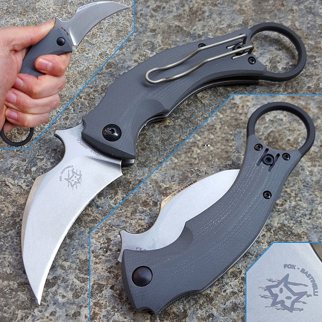 Складной нож Fox 591 SW BLACK BIRD Karambit