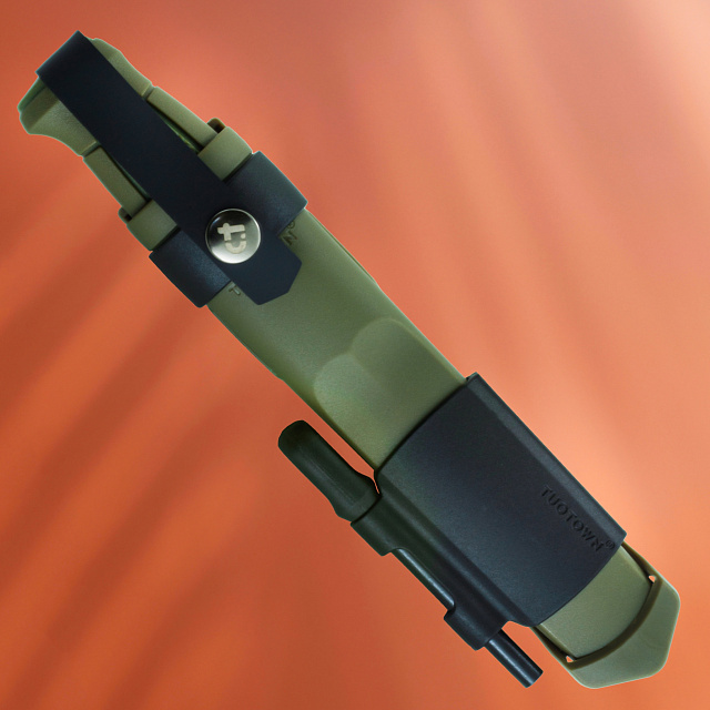 Нож HUNTER 1 + огниво и алмазный брусочек (сталь AUS-8)