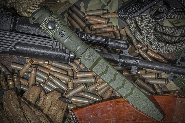 Тактический нож Kizlyar Supreme Vector AUS-8 TacWash Олива