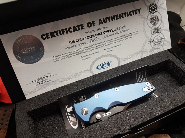 Нож ZERO TOLERANCE ZT 0392BLUBOWIE Limited Edit
