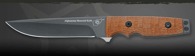 Нож с фиксированным клинком фирмы FOX "AFGHANISTAN" Memorial knife OF/AMK-279