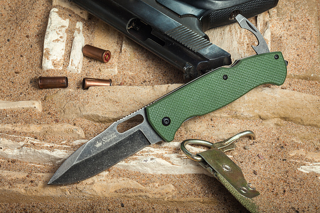 Складной нож Kizlyar Supreme Ute сталь 440C GT Green G10