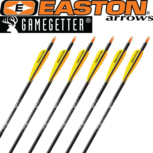 Стрела алюминиевая лучная "Easton" «XX75 Gamegetter Black» с наконечником.